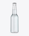 330ml Clear Glass Water Bottle Mockup