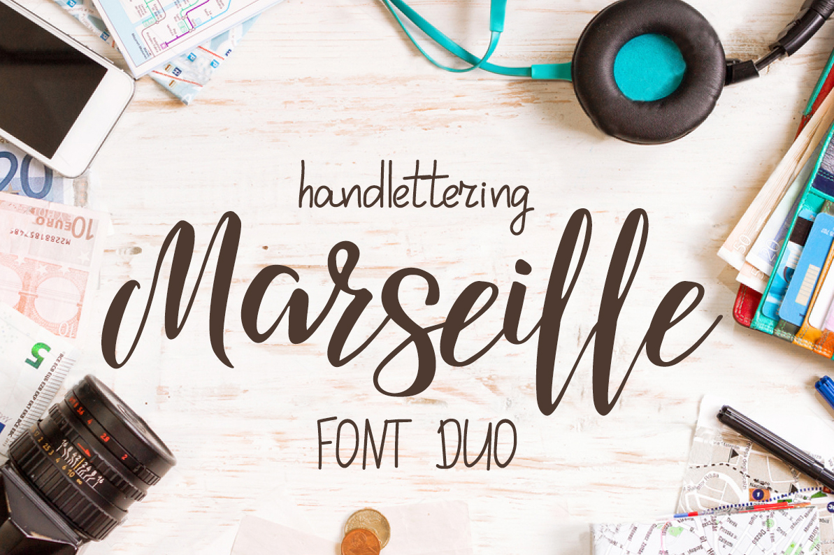 Marseille - Handlettering Font Duo