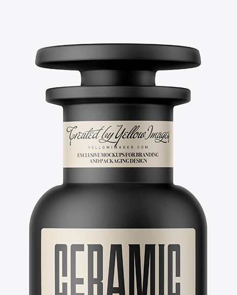 Matte Ceramic Bottle Mockup