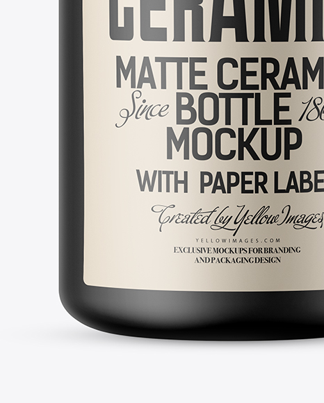 Matte Ceramic Bottle Mockup