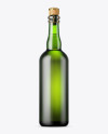 Green Beer Bottle With Cork Mockup