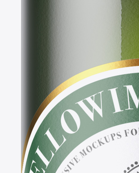 Green Beer Bottle With Cork Mockup