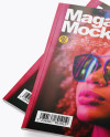 Two Magazines Mockup - Top View