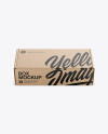 Kraft Paper Box Mockup - Front View (High-Angle Shot)