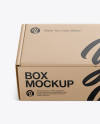 Kraft Paper Box Mockup - Front View (High-Angle Shot)