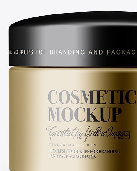 Matte Metallic Cosmetic Jar Mockup Matte Metallic Cosmetic Jar Mockup
