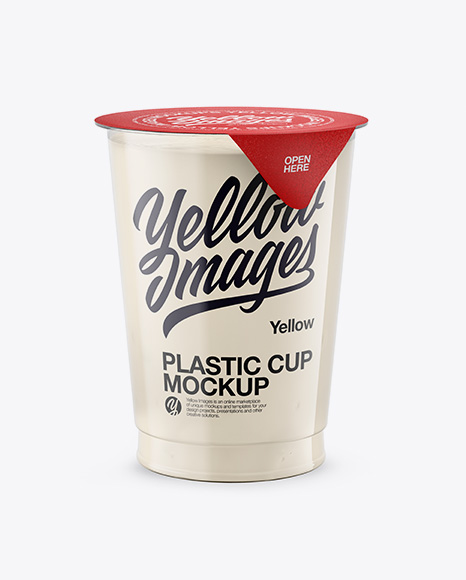 500g Plastic Cup Mockup - Front View