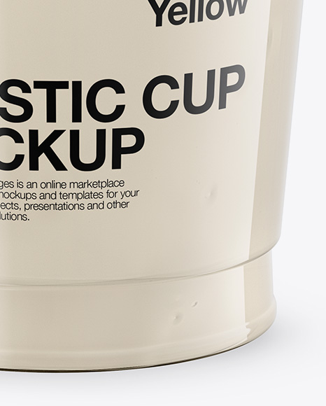 500g Plastic Cup Mockup - Front View