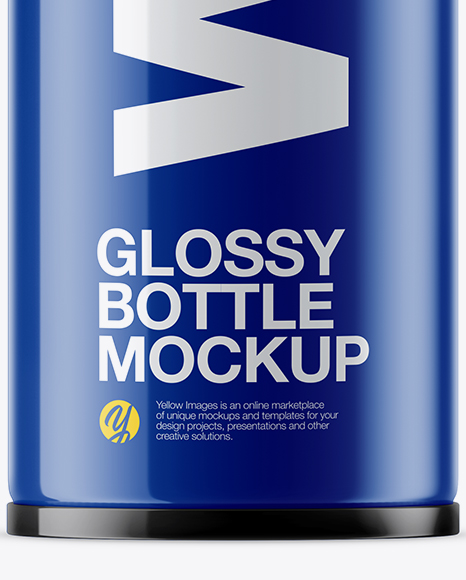 Glossy Bottle Mockup