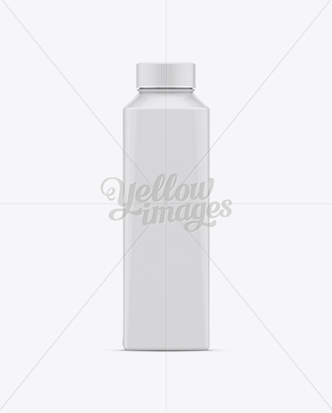 Square Yogurt Bottle Mockup