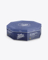 Octagonal Tin Box - Halfside View