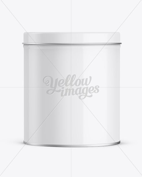 Small Round Tin Box Mockup