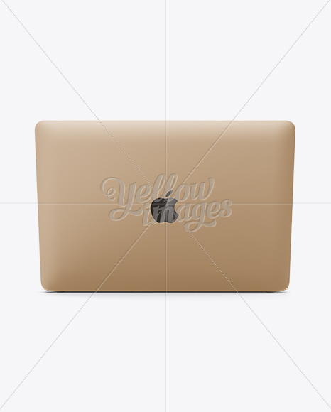 Apple MacBook Mockup – Back View