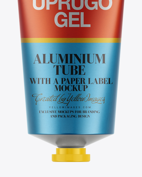 Aluminium Tube with a Paper Label Mockup