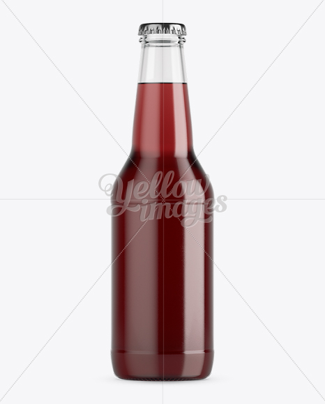 330ml Cherry Juice Bottle Mockup