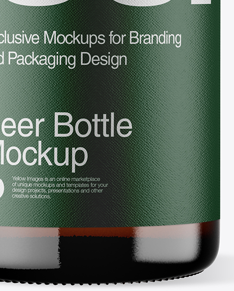 Amber Glass Beer Bottle W/ Clamp Lid Mockup - Free Download Images High