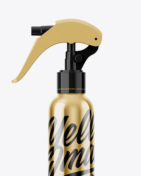 Metallic Sprayer Bottle Mockup