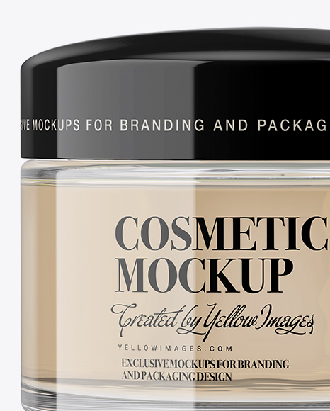 Clear Cosmetic Jar Mockup Clear Cosmetic Jar Mockup