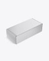 Glossy Paper Box Mockup - Half Side View (High-Angle Shot)