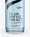Glass Water Bottle Mockup - Front View (High-Angle Shot) Glass Water Bottle Mockup - Front View (High-Angle Shot)