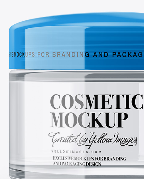 Clear Cosmetic Jar Mockup Clear Cosmetic Jar Mockup
