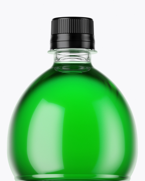 1.5L Clear Plastic Green Drink Bottle Mockup - Free Download Images