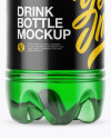 1.5L Clear Plastic Green Drink Bottle Mockup