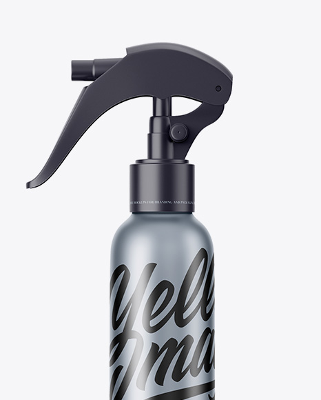 Matte Metallic Sprayer Bottle Mockup