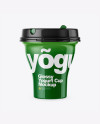 Glossy Yogurt Cup Mockup