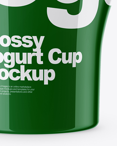 Glossy Yogurt Cup Mockup