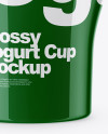 Glossy Yogurt Cup Mockup