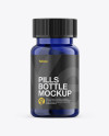 Blue Pills Bottle Mockup - Front View Blue Pills Bottle Mockup - Front View