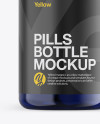Blue Pills Bottle Mockup - Front View Blue Pills Bottle Mockup - Front View