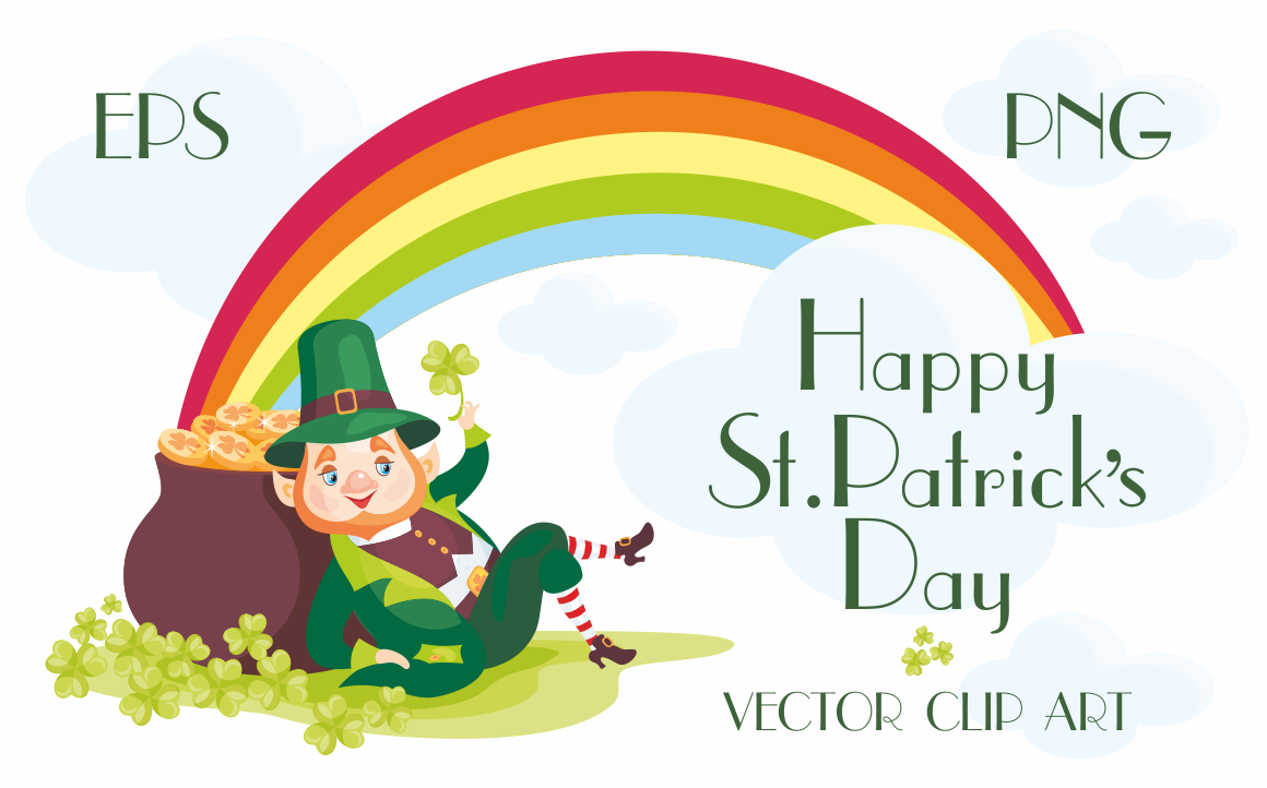 Happy Saint Patricks day. Vector clip arts. Happy Saint Patricks day. Vector clip arts.