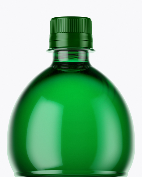 1.5L Green Plastic Drink Bottle Mockup