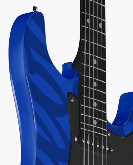 Electric Guitar Mockup - Half Side View