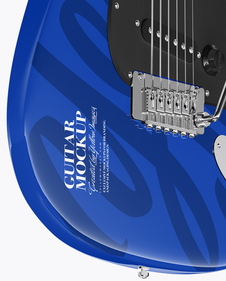 Electric Guitar Mockup - Half Side View