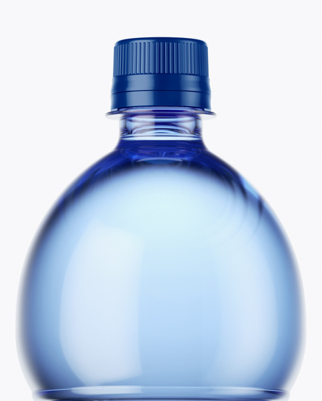 1.5L Blue Plastic Water Bottle Mockup