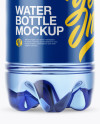 1.5L Blue Plastic Water Bottle Mockup