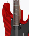 Electric Guitar with Wooden Fingerboard Mockup - Half Side View