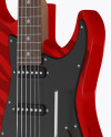 Electric Guitar with Wooden Fingerboard Mockup - Half Side View