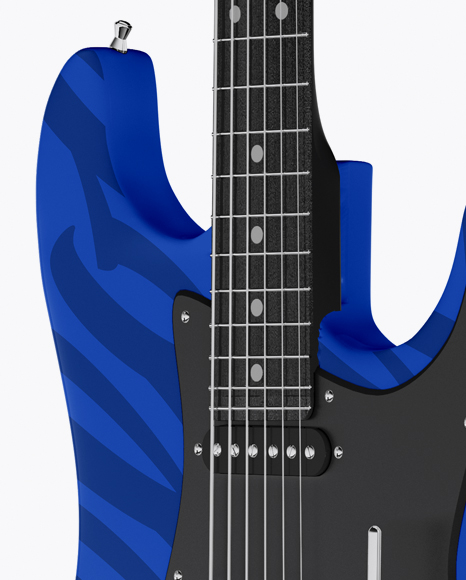 Electric Guitar Mockup - Half Side View