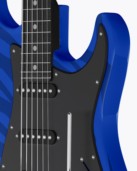 Electric Guitar Mockup - Half Side View