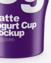 Matte Yogurt Cup Mockup (High-Angle Shot)