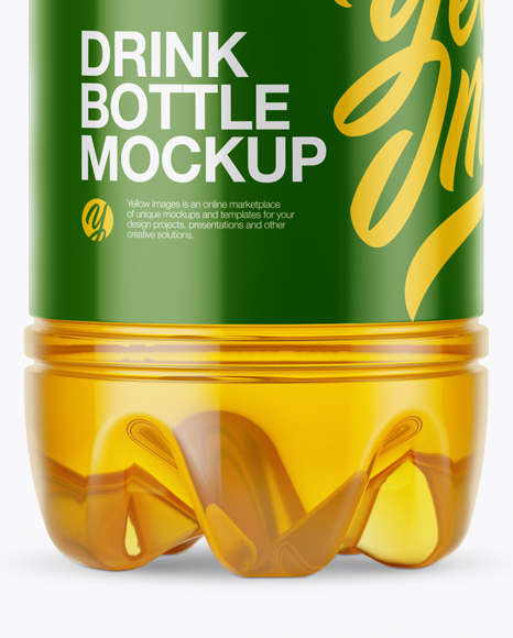 1.5L Clear Plastic Lemonade Bottle Mockup