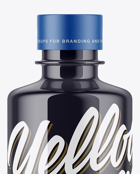 Glossy Plastic Bottle Mockup