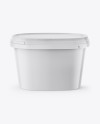 Plastic Bucket Mockup - Front View (High Angle Shot)