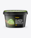 Plastic Bucket Mockup - Front View (High Angle Shot)