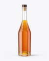 Cognac Bottle with Wooden Cap Mockup