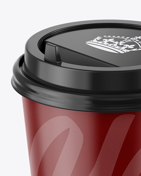 Coffee Cup Mockup - Front View (High-Angle Shot)